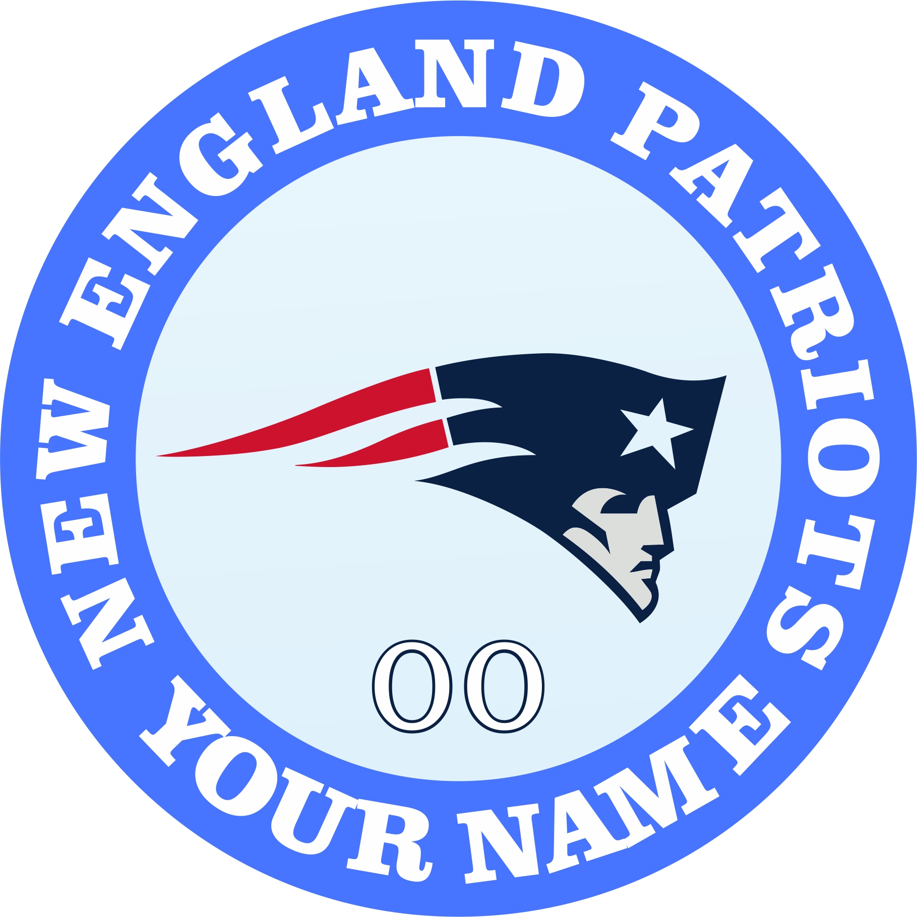 New England Patriots Customized Logo iron on paper